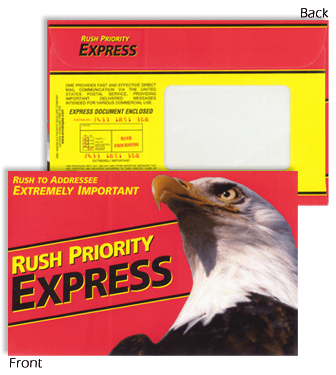 6 x 9 Rush Priority EXPRESS Red Eagle with Window