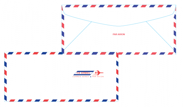 #10 regular air mail envelope